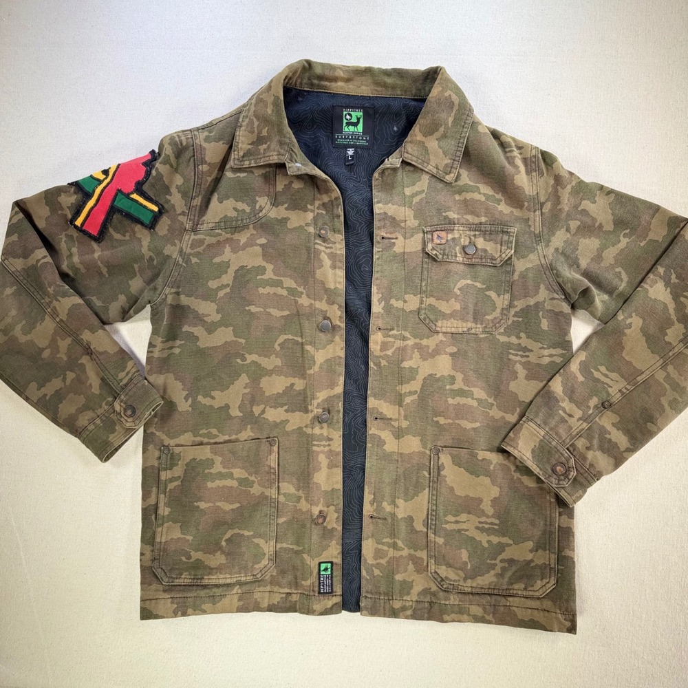 HippyTree Hunter Series Camo Chore Jacket Mens Large Surf & Stone Utility Coat